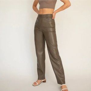 Aritzia Wilfred Funk Pants Leather- Shitake
